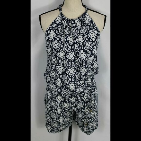 ESCAPADA LIVING S/L ALICE ROMPER NAVY WHITE CAYMAN - Picture 1 of 9